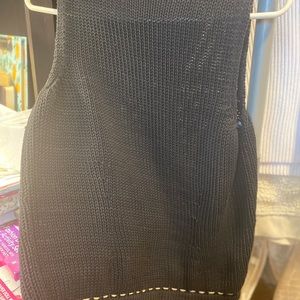 Lorena Antoniazzi black sleeveless sweater top